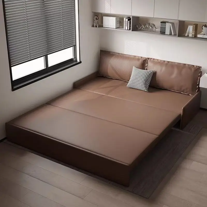 dt-Best Price Comfortable Home Furniture Hotel 2 Seat Wood Frames Fabric Leather Living Room Folding Sofa Bed with Storage