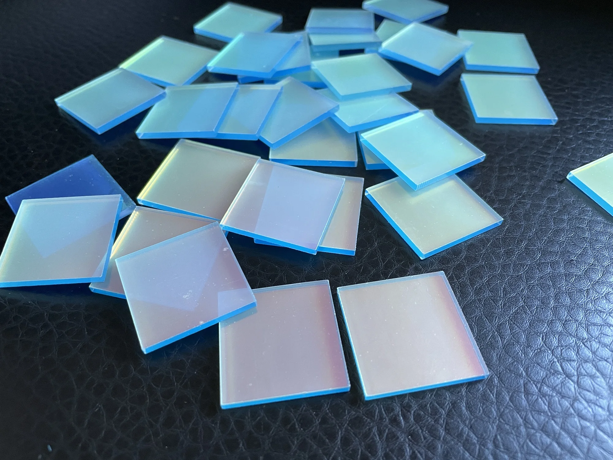 20/30/50mm Rainbow Dichroic Acrylic Square Sheet Colorful DIY Craft Panel for Decorative Painting Ornament 10 pcs