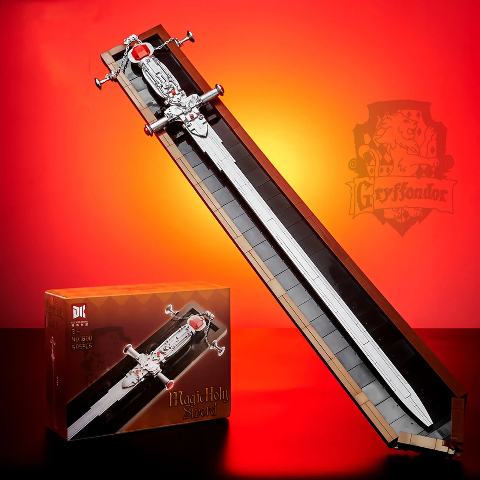 05pcs Magic Sword Building Kit - Legendary Excalibur Replica, Unique Collector's Desk Display