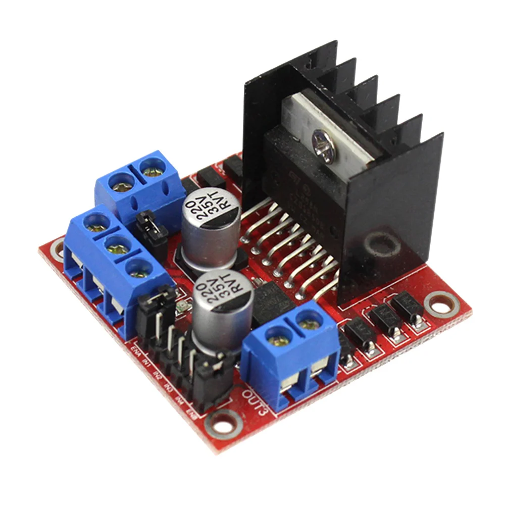 

Dual L298n Motor Driver Module Dc 3-35V Stepper Motor Dual H Bridge Controller Board High Stability Circuit Filter Capacitors