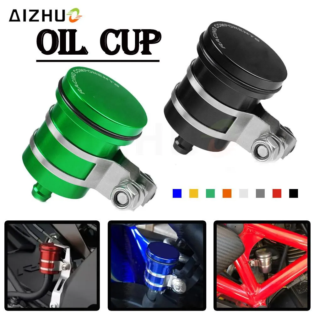 For Kawasaki Ninja ZX6R ZX 636 6R 2007 2008 2009 2010 - 2018 Rear Brake Fluid Reservoir Motorcycle Aluminium Clutch Tank Oil Cup