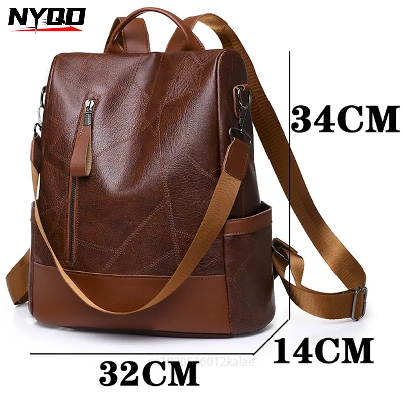 New Large Capacity Antitheft Shoulder Bags Hot Women’s Backpack Designer High Quality Soft Leather Simple Fashion Backpack