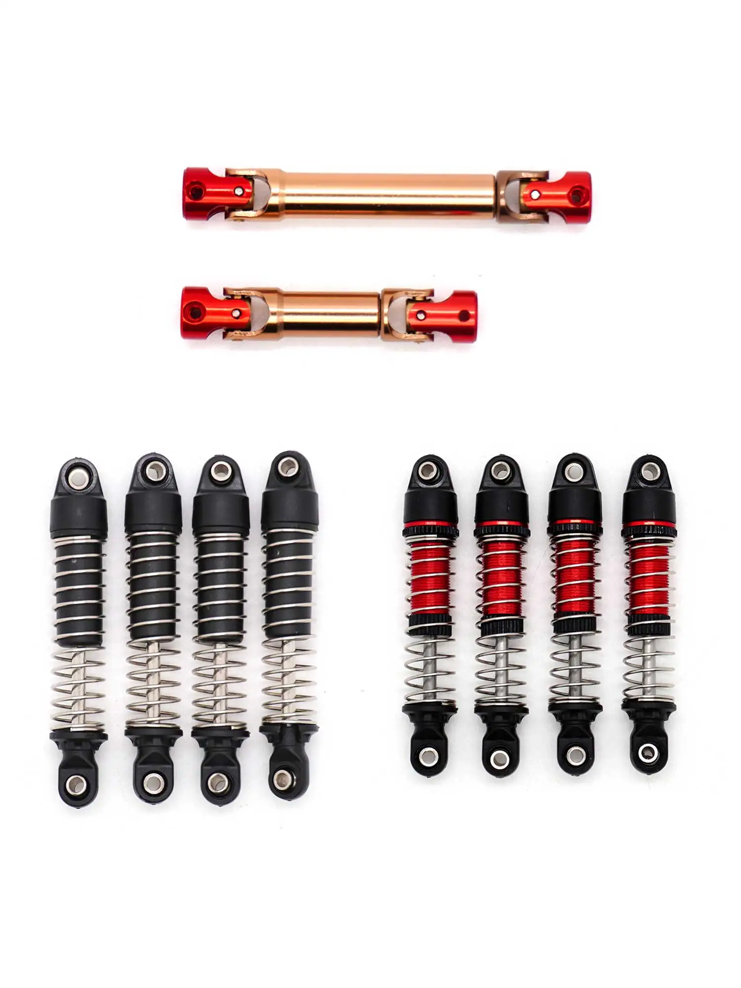 1/18 TRX4M Traxxas RC Samochód Terenowy Części Amortyzator Śrutowy Olejowy i Metalowy Wał Napędowy Akcesoria do Zabawek Zdalnie Sterowanych (2PCS Drive Shaft) — Zdjęcie 2 z 2