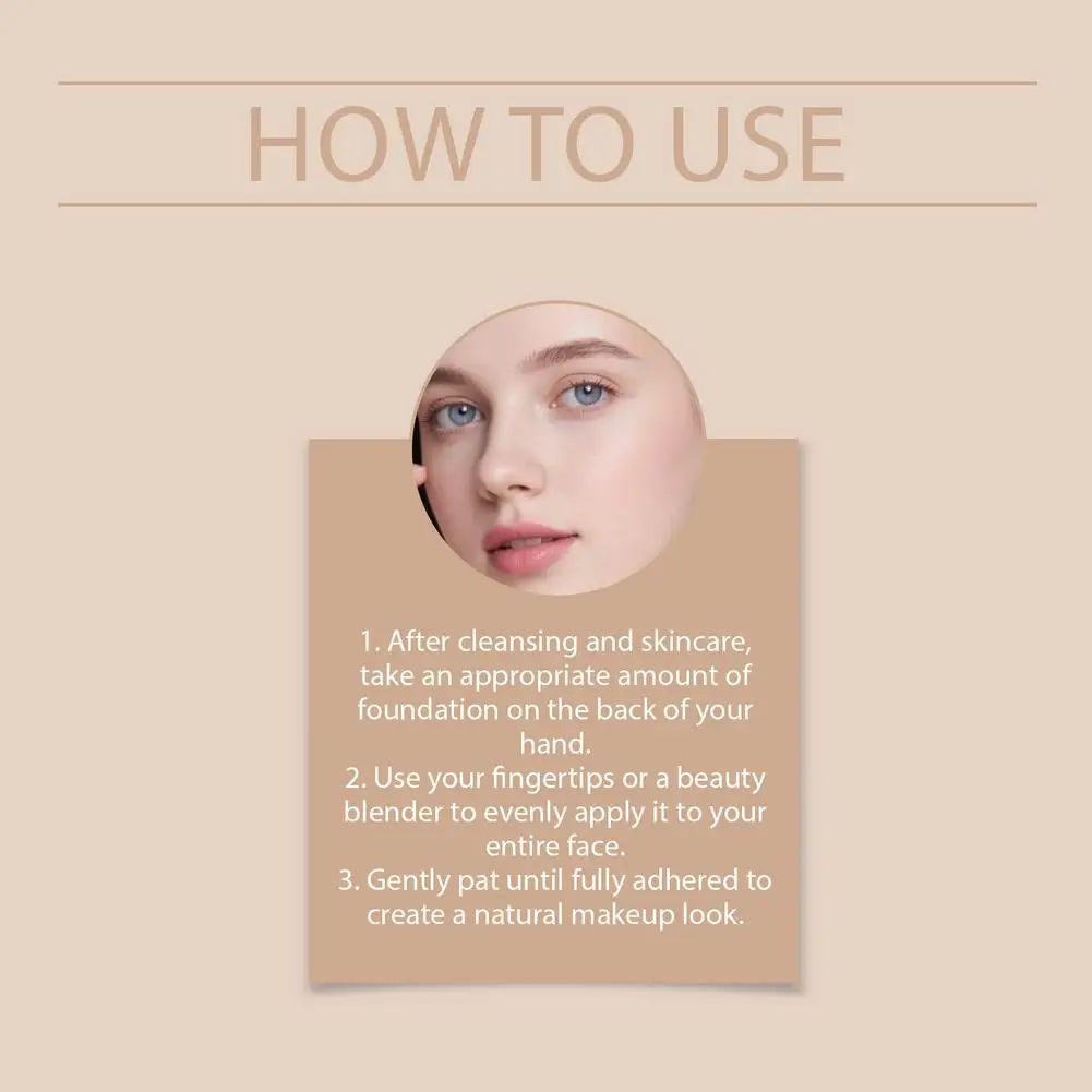 Natürlich Farbwechselnde Flüssig-Foundation, Temperaturabhängig Anpassbar, Gleicht den Hautton im Gesicht aus, Weicher Make-up-Look, Langanhaltend – Detail 17