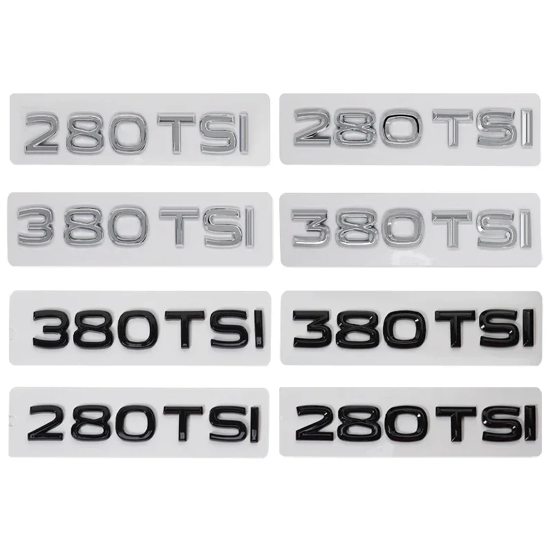 

ABS Auto Body Side Sticker Kofferbak Emblem voor Volkswagen 280TSI 380TSI POLO CC Golf GTI Passat Jetta Kever Tiguan Scirocco