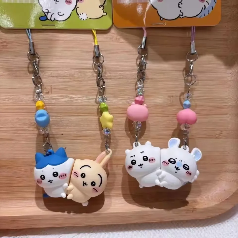 Chiikawa Series Magnetic Pair Keychain PVC Hard Personalized Exquisite Creative Cartoon Doll Small Pendant Small Gift for Girls