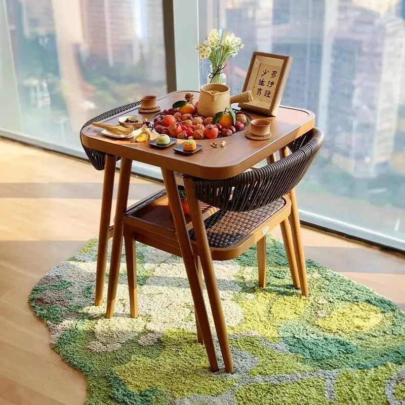 Sunscreen, waterproof tables and chairs, balcony, surrounding stove, making tea, one table and two chairs