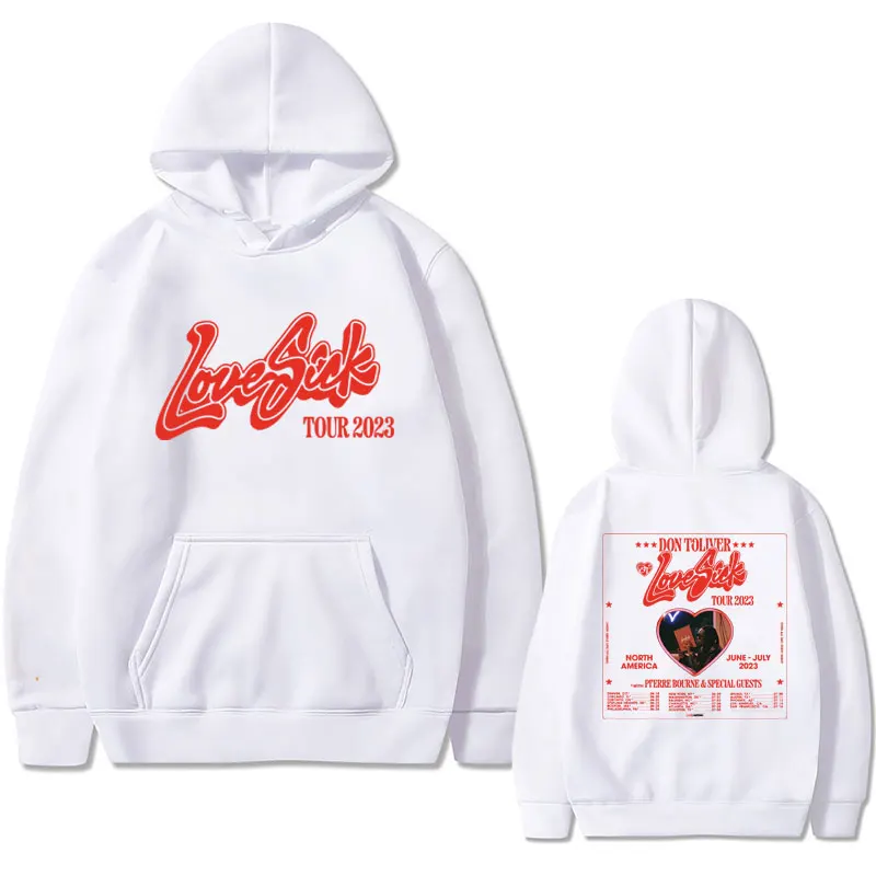 Rapper Don Toliver Love Sick Tour 2023 Graphic Hoodie Male Fashion Casual Sweatshirt Men Women Hip Hop Vintage Oversized Hoodies