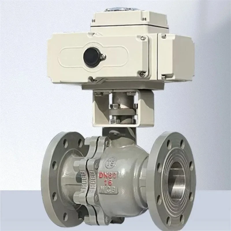 Industrial Stainless Steel Cast Steel Regulating Electric Flange Ball Valve for High Temperature Steam Explosion-Proof