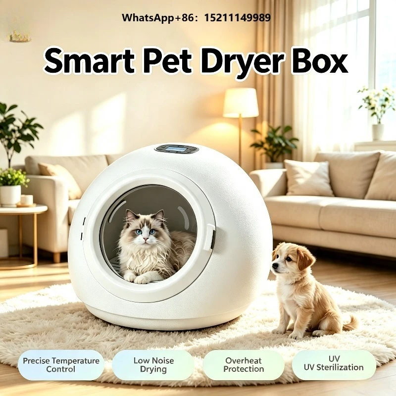 110V  Intelligent Pet Dryer Cabinet Constant Temp Quick Drying Quiet Pet Bath Blower For Kittens Puppies