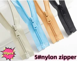 (10pcs)5# nylon open zipper color clothing coat sportswear sunblock zipper 80cm