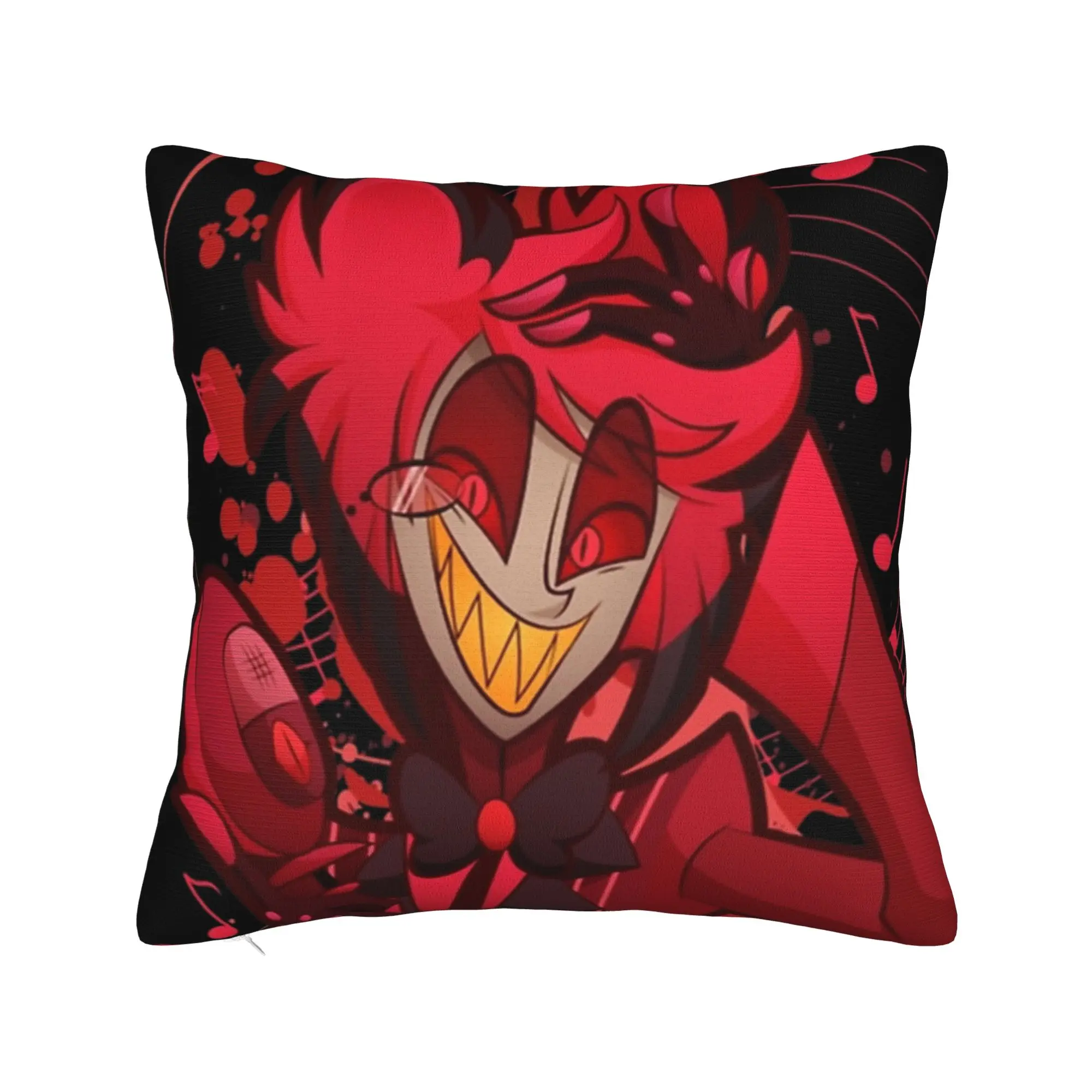 Pillow Case Hazbins Hotels Alastor the Radio Demon Soft  Pillow Cover For Sofa Bedroom Home Decor Funny Pillowcases