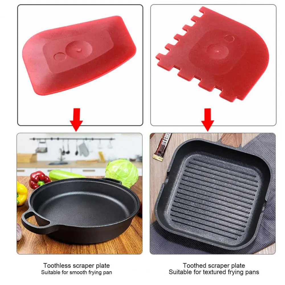 Pot Pan Scraper Labor-saving Pan Cleaning Scraper Compact Multi-purpose  Great Grill Pan Scraper Set Kitchen Utensil