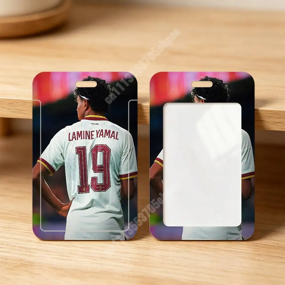 Spain Football L-Lamine 19 Y-Yamal Plastic Card Holder Student ID Card Clear Transparent Business Office Supplies