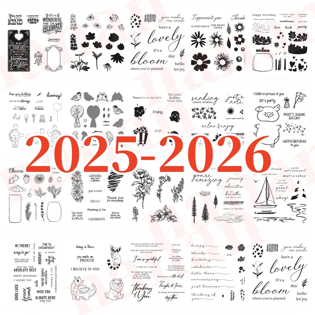 

2025-2026 New Stamp Collection Florals Clear Stamps Cut Die Hot Foil for DIY Scrapbook Paper Card Album Craft Template Supplies