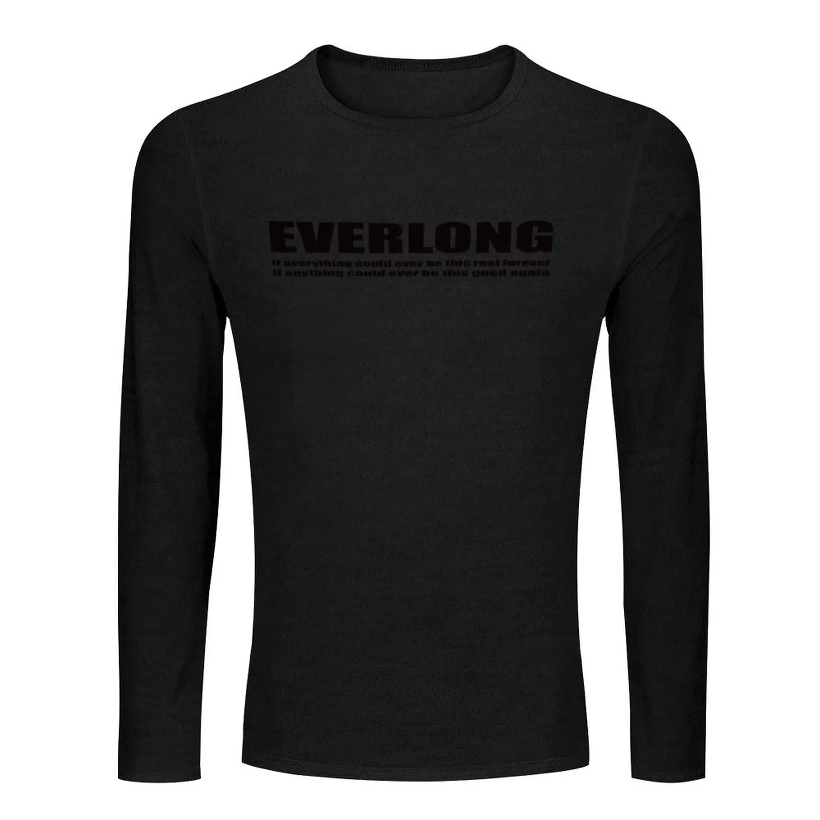 Foo EVERLONG lyrics lettering Long T-Shirt tops tshirts for men