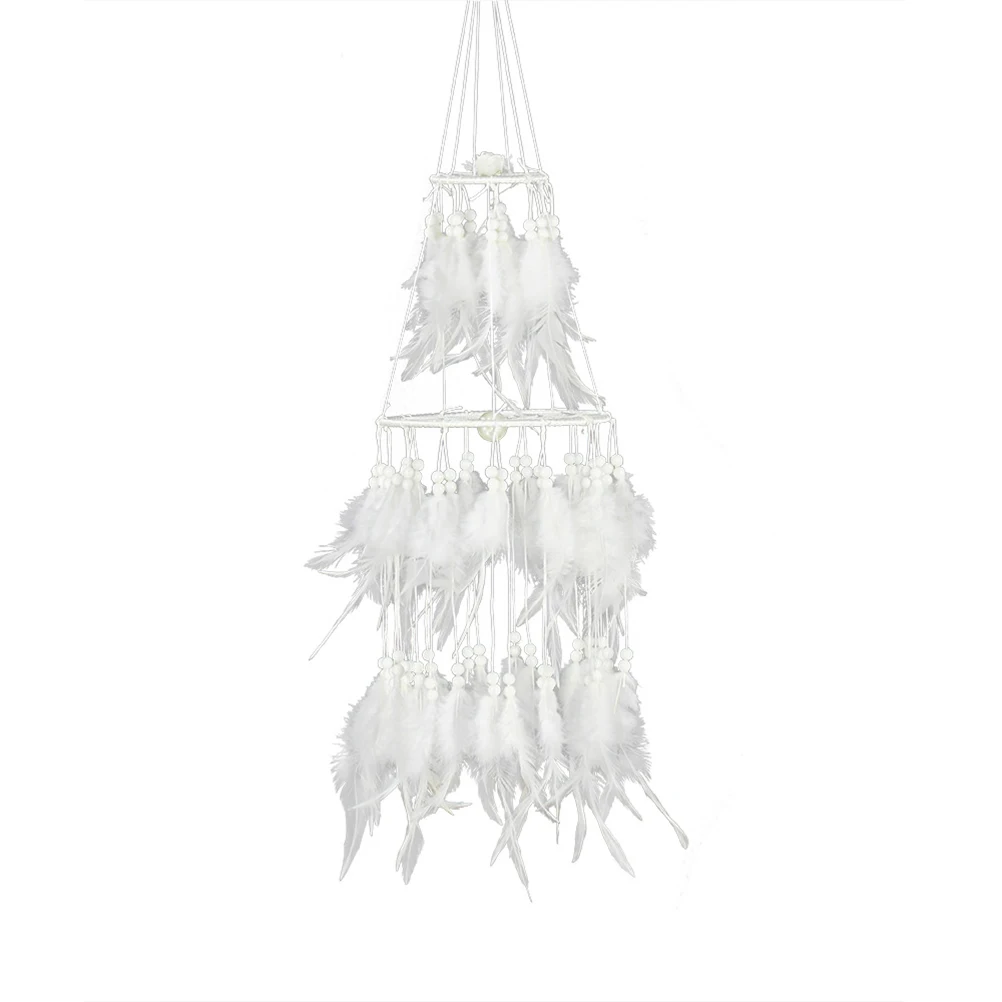 

Dream Catcher Light Hanging Decor Pendant Wind Chime White Girl Bedroom Car Party Home Store Non Toxic Long Term Use