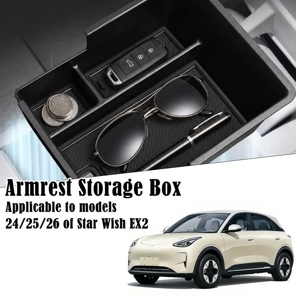 for Geely EX2 2025 2026 Car Storage Box Interior Accessories Center Console Armrest Box Storage Organizer Tidying Tray ﻿