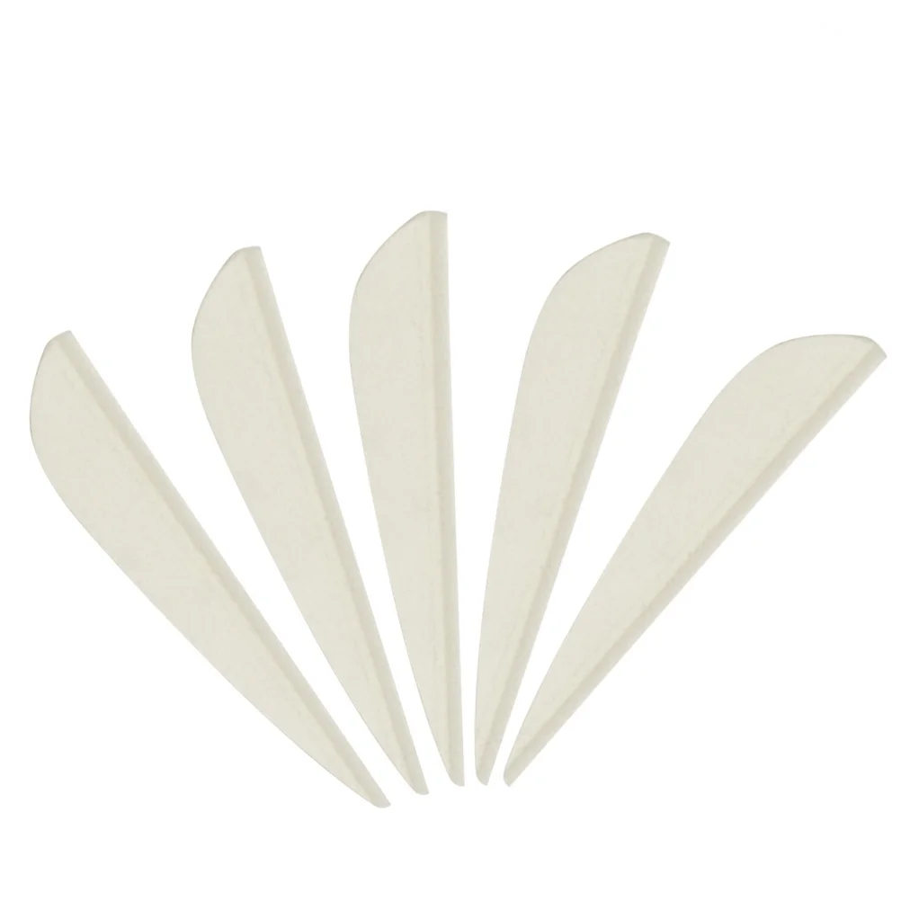 

30Pcs Long Lasting Archery Fletchings Reduce Universal Fit Any 3D Bow White Archery Vane Fletching