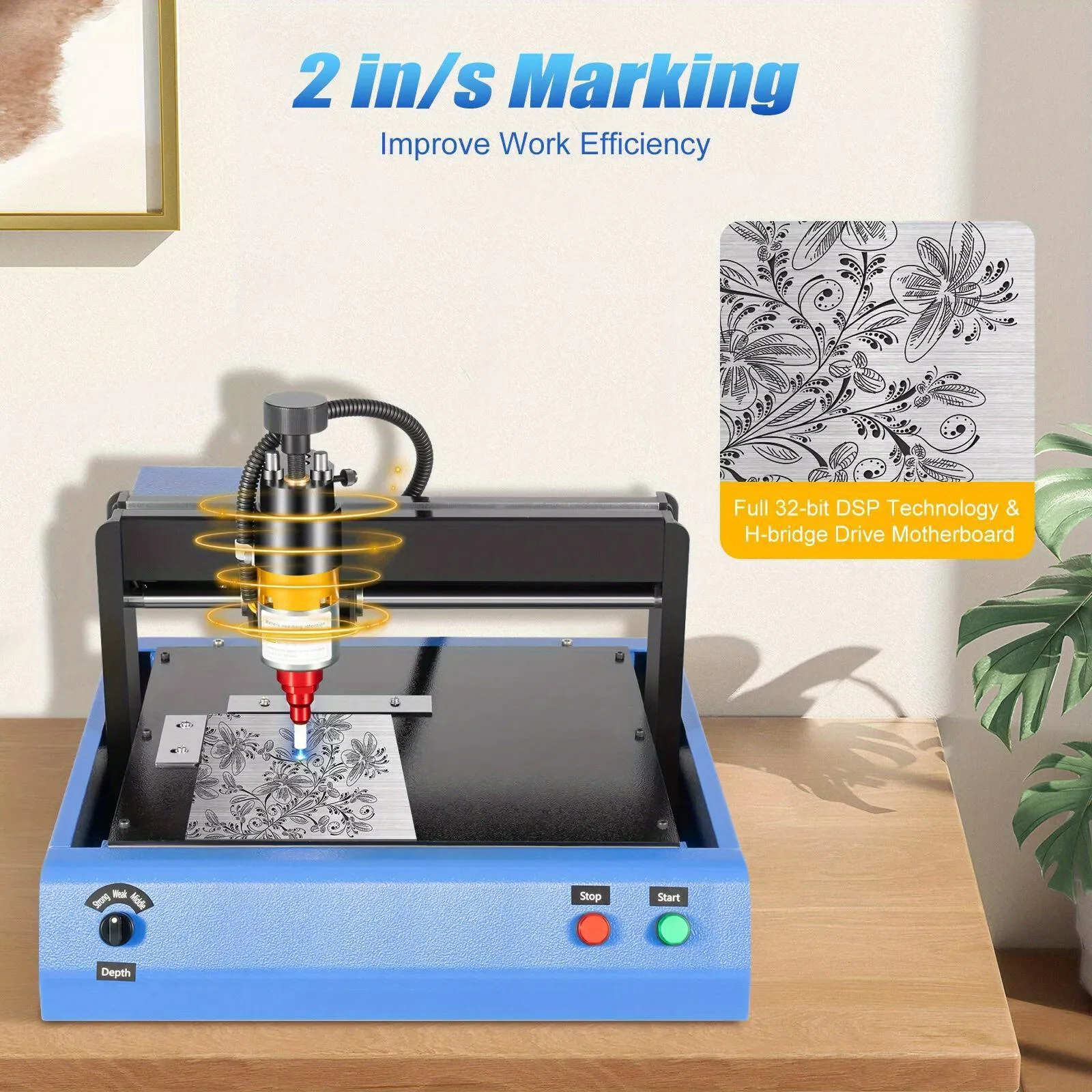 آلة وضع العلامات المعدنية رقم الرسالة وسم الملصقات حفارة