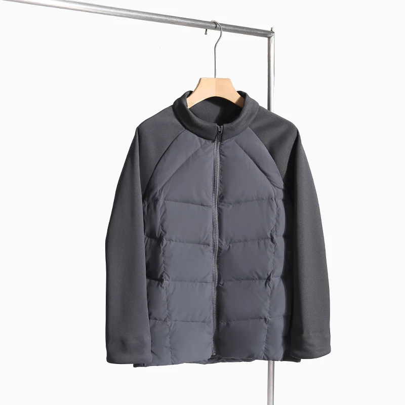 High-quality, fashionable, cool, versatile, trendy casual men's clothing, warm stand-up collar short down jacket