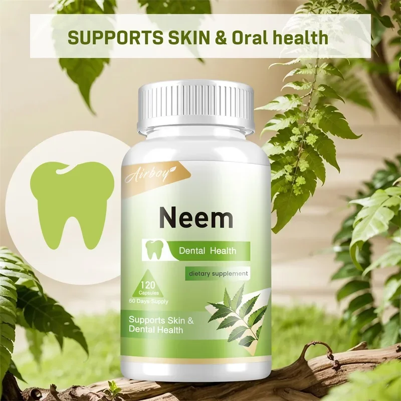 Neem Leaf Capsules - Antioxidant, Improves Skin and Liver Health, Boosts Immunity, Protects Gut and Digestive Health