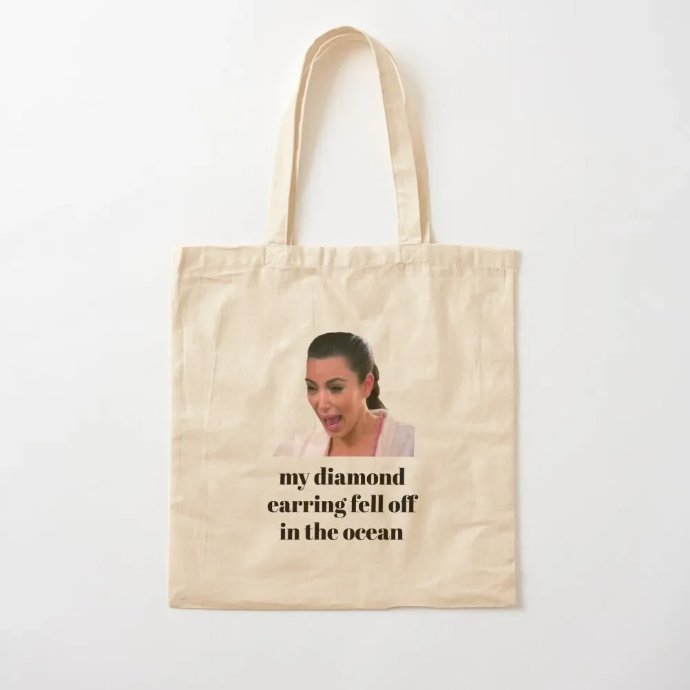 Kim's Earring Tote Bag Custom bag women bag Cloth