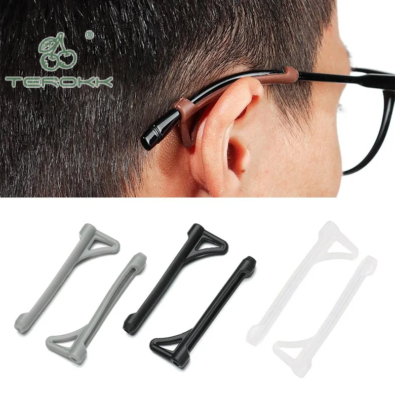 Invisible Ear Hooks para Óculos, Anti Slip Templo Titular, Capa de Silicone, Óculos Acessórios, Tip, 2 Pares