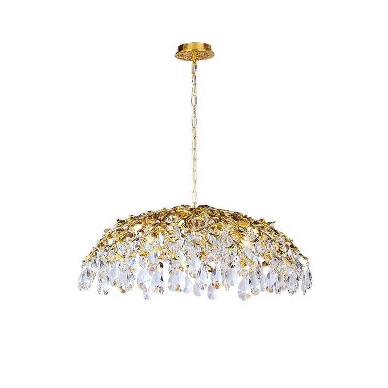 Italian Crystal Pendant Light Kitchen Lamp Ceiling Dining Room Pendant Chandelier Luxury Crystal  Large Living Room Chandelier