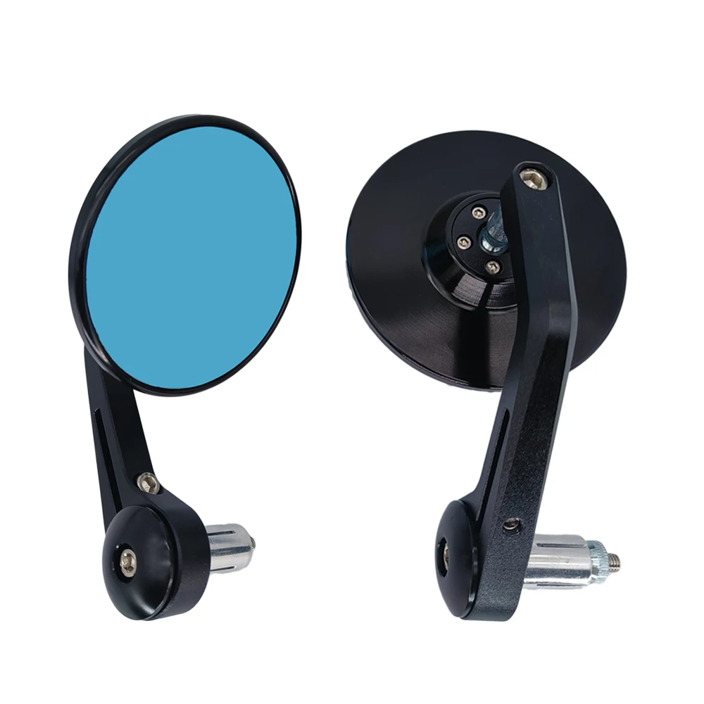 دراجة نارية مستديرة 7/8 "المقود بار نهاية الرؤية الخلفية المرايا الجانبية الألومنيوم ل العالمي مقهى المتسابق الدراجات البخارية دراجة نارية الملحقات