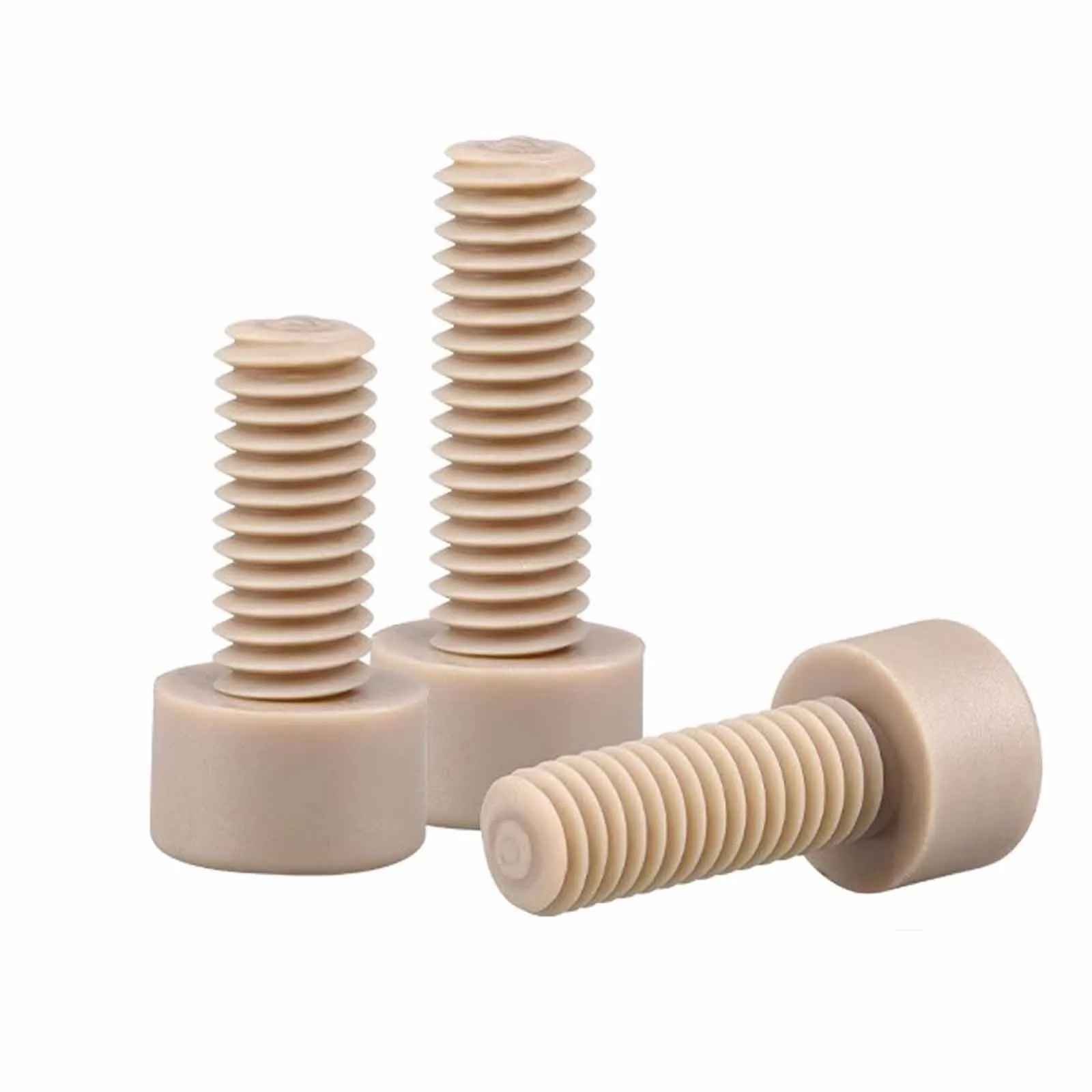 1/2/4pcs DIN912 M2 M2.5 M3 to M10 PEEK High-strength-temperature Resistant Hexagon Hex Socket Smooth Cap Head Allen Screw Bolt