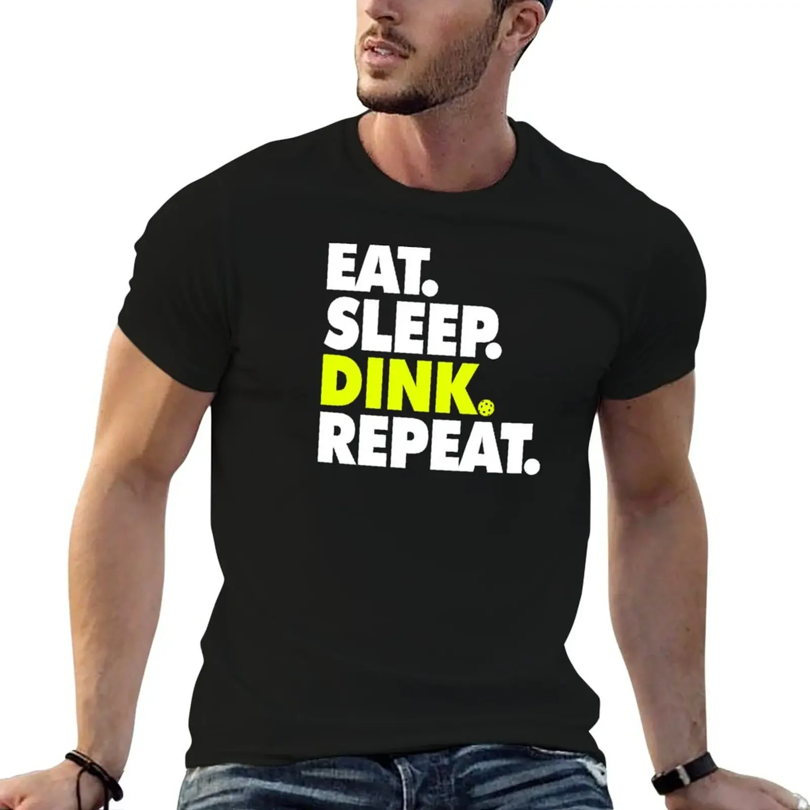 Eat Sleep Dink Repeat - Pickleball, Dink, Eat, Sleep, Repeat T-Shirt summer tops boys animal print graphics mens t shirt