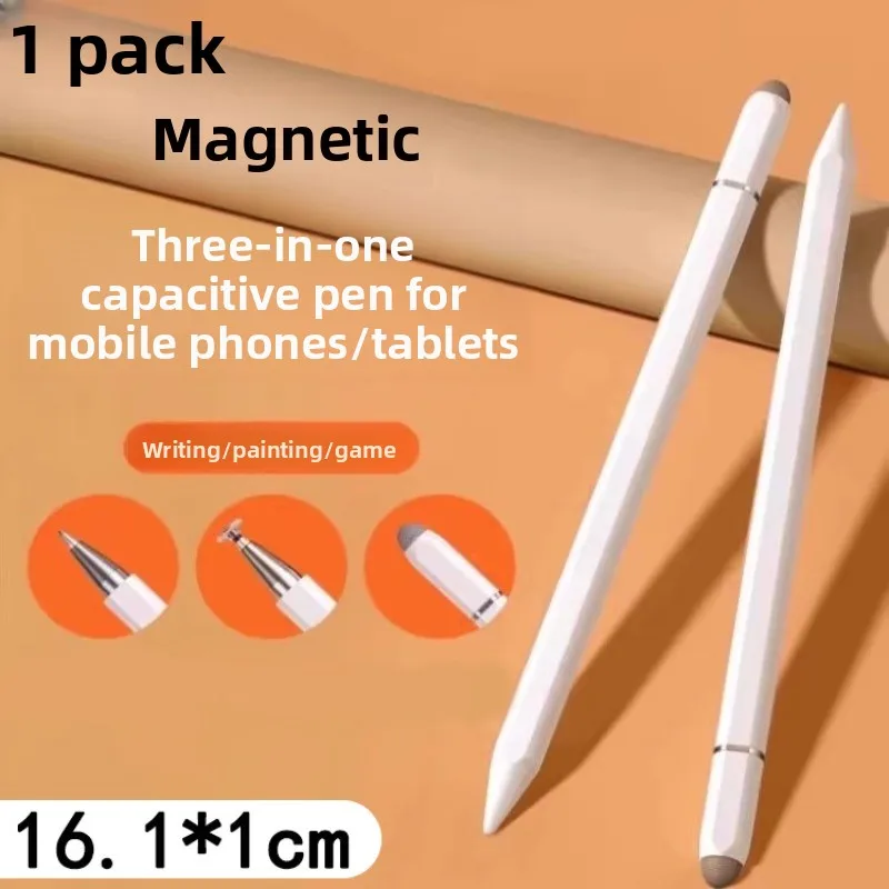 

Емкостный стилус 3-в-1 для сенсорного экрана для телефонов и планшетов Универсальная ручка для рисования и рукописного ввода с магнитным креплением