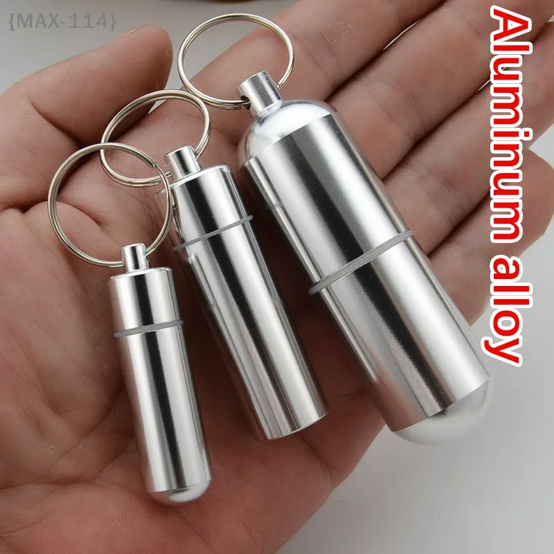 【Ja】Waterproof Aluminum Pill & Toothpick Box - Portable Keychain Container for Travel, Camping & Daily Healthcare - view 3