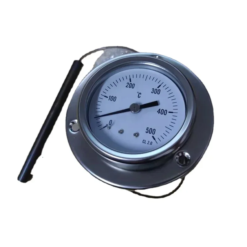 Pizza Oven 0 To 500 Degrees Thermometer All-steel Shell Round Thermometer High Temperature Oven