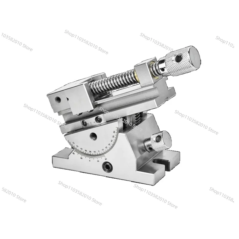 360° Revolving 45° Tilting Precision Manual Vise, All-In-One Angle Vice for Machining Grinding Milling