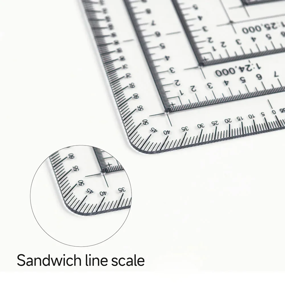 

Flexible Map Scale Protractor For Construction Engineering Surveying Multi-coordinate Position Working Ruler Coordinate Ruler