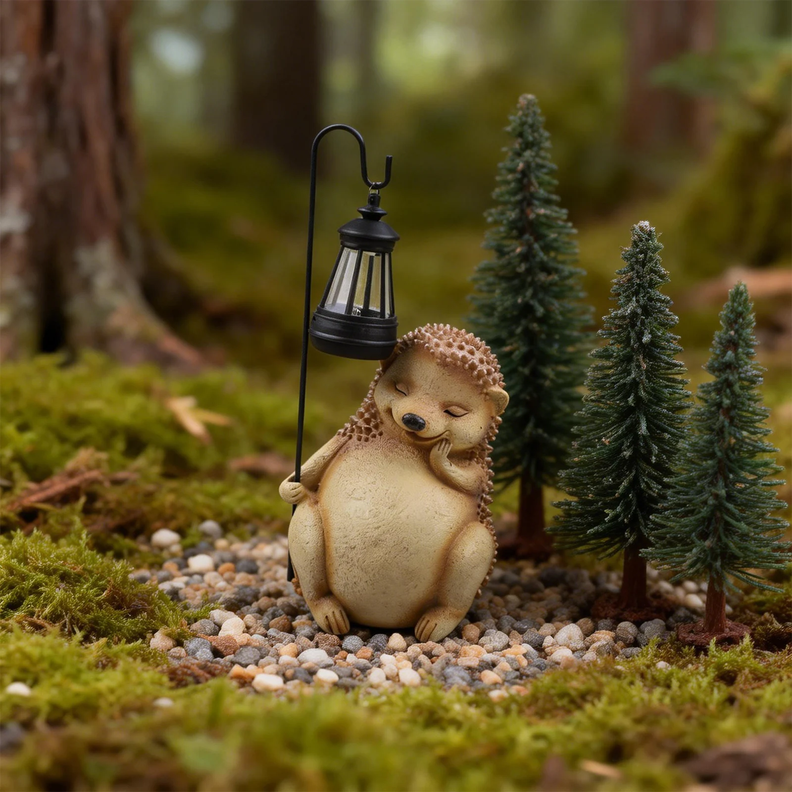 Delightful Garden Decorations Hedgehog Decor Brown Solar Outdoor Decor Energy Efficient Lighting Indoor Outdoor Use
