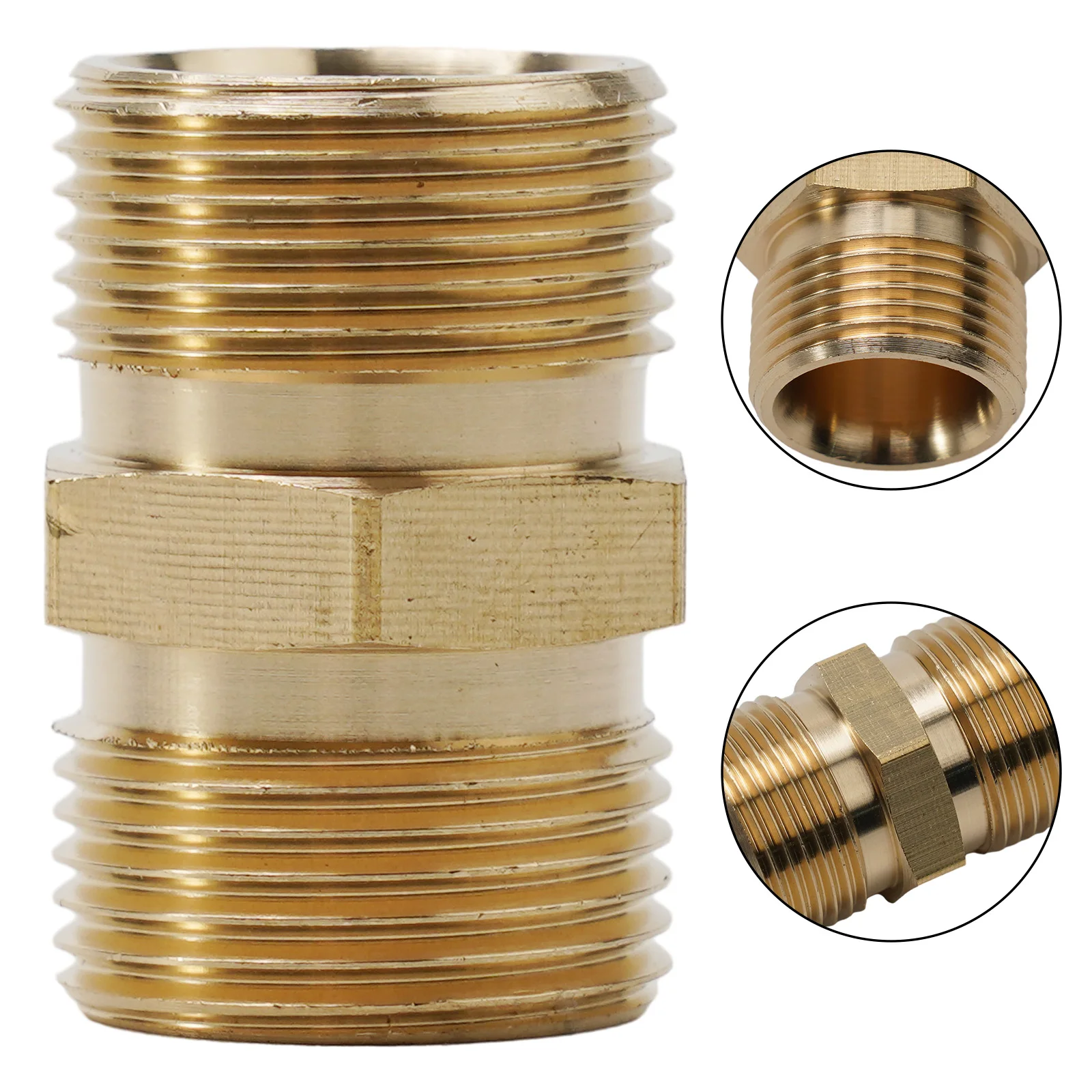 Garden Power Tools Hose Connector Male Adapter Pressure Washer Brass For Hose Reels M22/14mm M22/15mm Male Thread