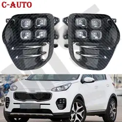 Car Accessorie Front LED Daytime Running Lamp For KIA Sportage QL kx5 2016 2017 2018 DRL Headlight Fog Light Driving Signal Lamp