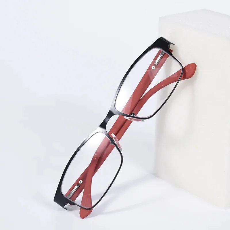 Retro Markendesign Luxus Runde Brillenfassung für Herren und Damen Ultraleichte Edelstahl-Legierung Anti-Blaulicht-Brille