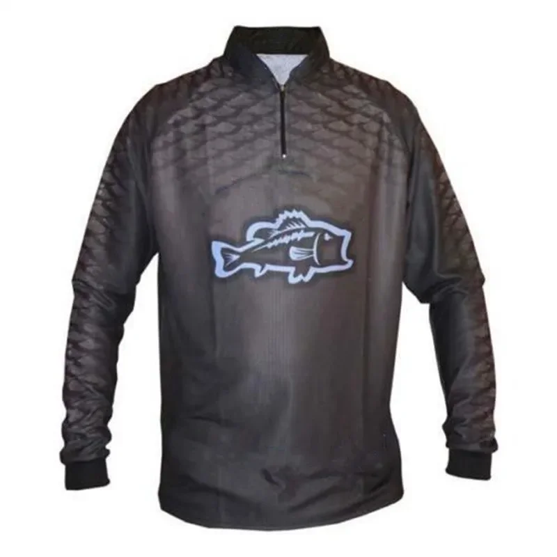 

Hot Selling Fishing Shirts With Zipper Sun Protection Clothing Hiking Tops Breathable Long Sleeve Fishing Jerseys For Men