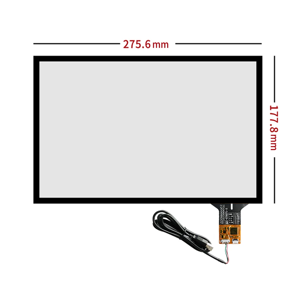 New for 12.1 inch 275X177mm 276*178mm capacitive touch screen+USB cable Plug and Play