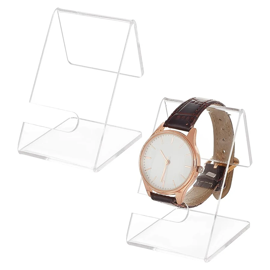 Acrylic Watch Display Stands Clear Watch Holder Organizer Jewelry Watch Rack Single Watch Display Holder Showcase