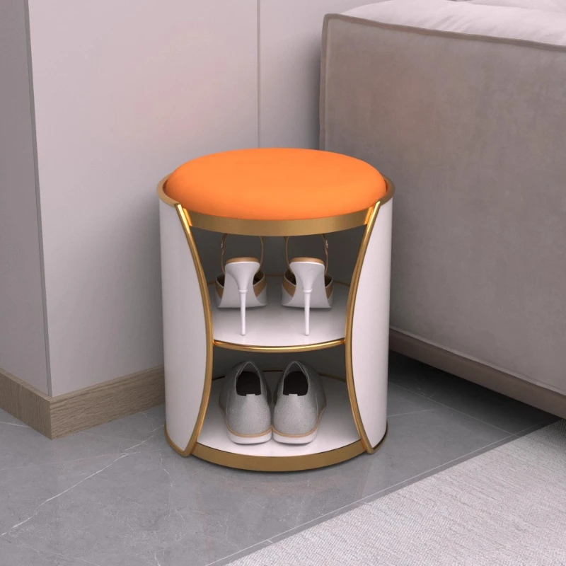 

2024 new door-to-door shoe cabinet household door integrated seated creative light luxury shoe stool sitting stool shoe rack