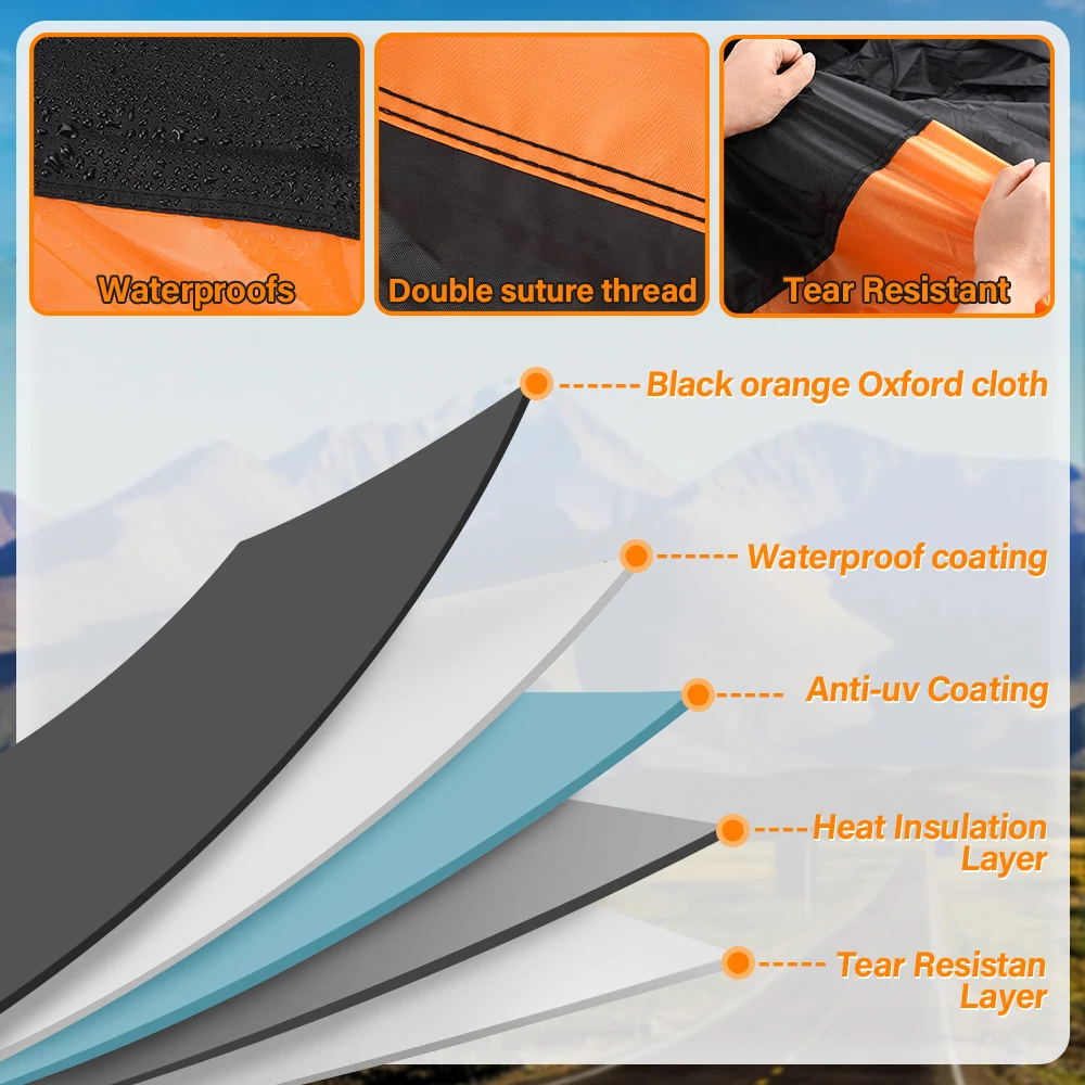 Large Waterproof Cover Suitable For Yamaha Waterproof Outdoor Rainproof Dustproof UV Protective Cover With Reflective Strip