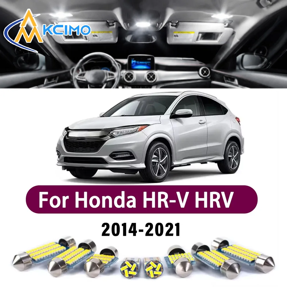 Error Free LED Interior Light Kit for Honda HR-V HRV 2014-2021 Premium Bright Dome Trunk Mirror Reading Lamps Canbus