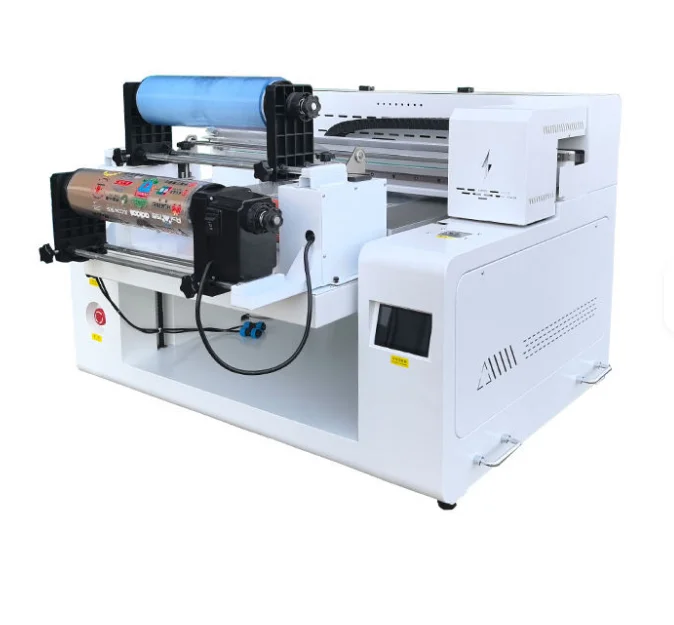 UV DTF Flatbed and Roll Printer 6050 Flatbed Uv Printer TX800/XP600 2 Print Heads Printing Machine for Phone case