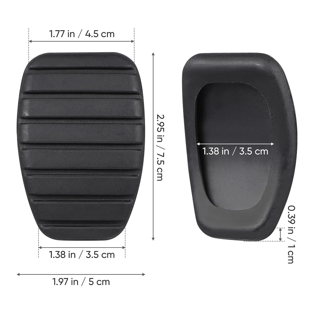 5Pcs Car Clutch Pedal Rubber Covers Auto Pedal Pads Foot Cover Set for Brake Accelerator Pedals Non-Slip Oil Resistant view 5
