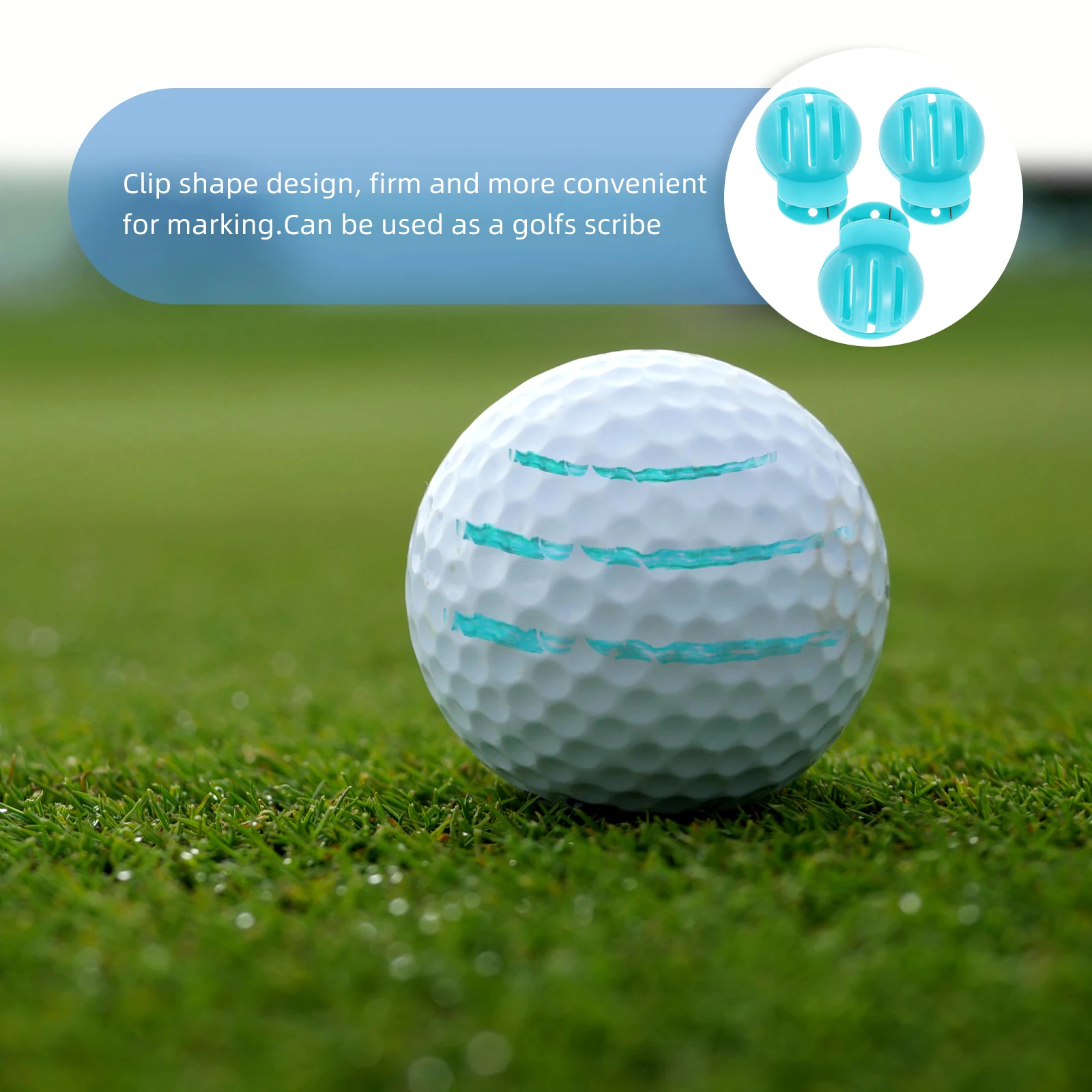 

3 Pcs Golf Scribe Marker ABS Material Double sided Lightweight Portable Golfs Ball Line Drawer Outdoor Training Tool